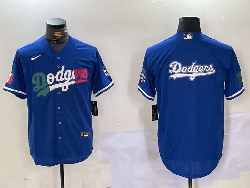 Men Los Angeles Dodgers Blank Blue Game 2024 Nike MLB Jersey style 10154